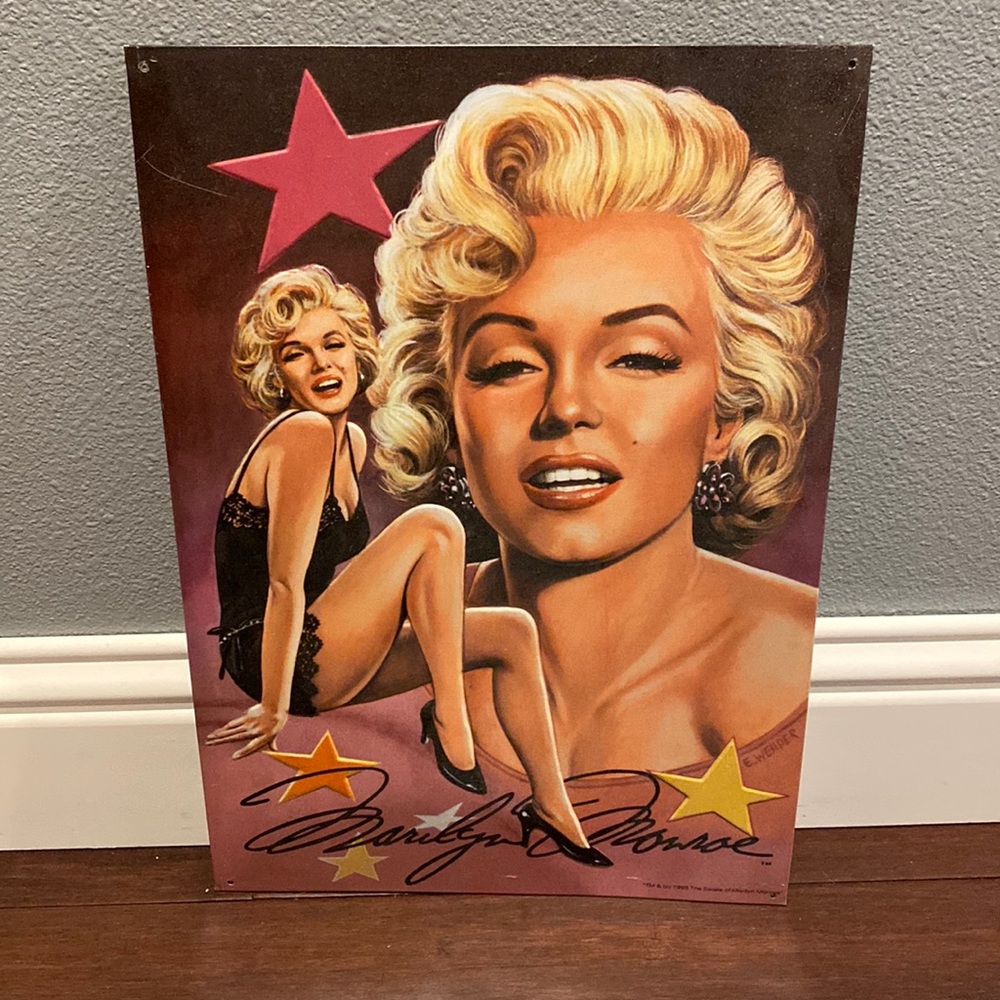 Marilyn Monroe Tin Art